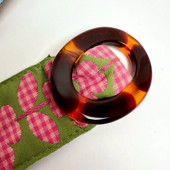 Vintage 90s Reversible Quilted Gingham Floral Belt Patchwork Cottagecore main image 5